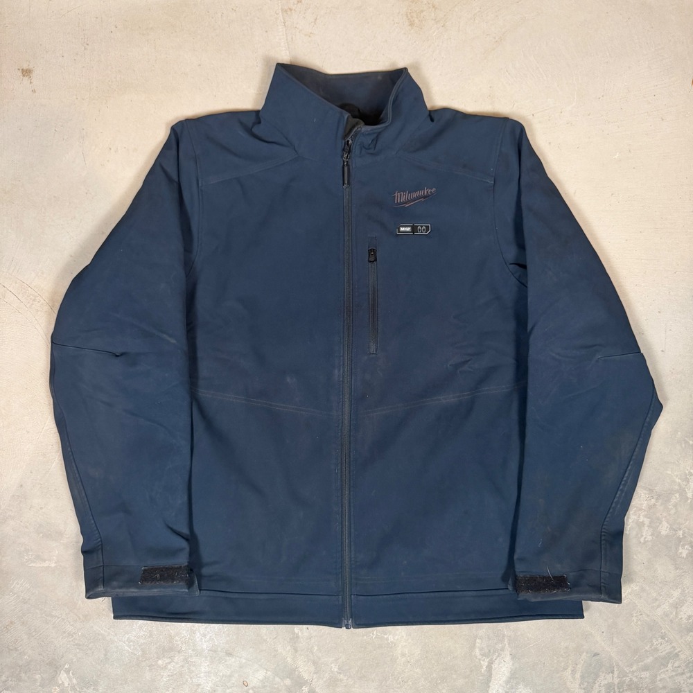Milwaukee M12 Heated Gear Navy Blue Softshell Jacket XL Workwear NO BATTERY